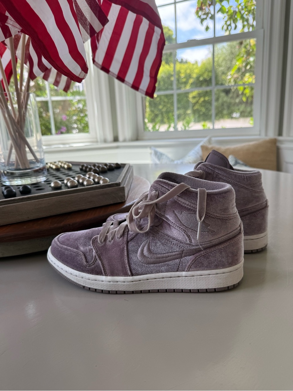 Nike Air Jordon Women’s High-Top Lavender Suede Sneakers SIZE 9.5